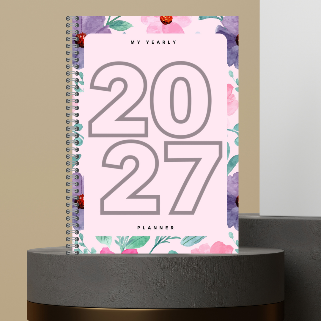 [Made to Order] My 2027 Yearly Planner | Weekly & Monthly Planner | Undated | Goal & Productivity Planner | Hardcover Wired Planner