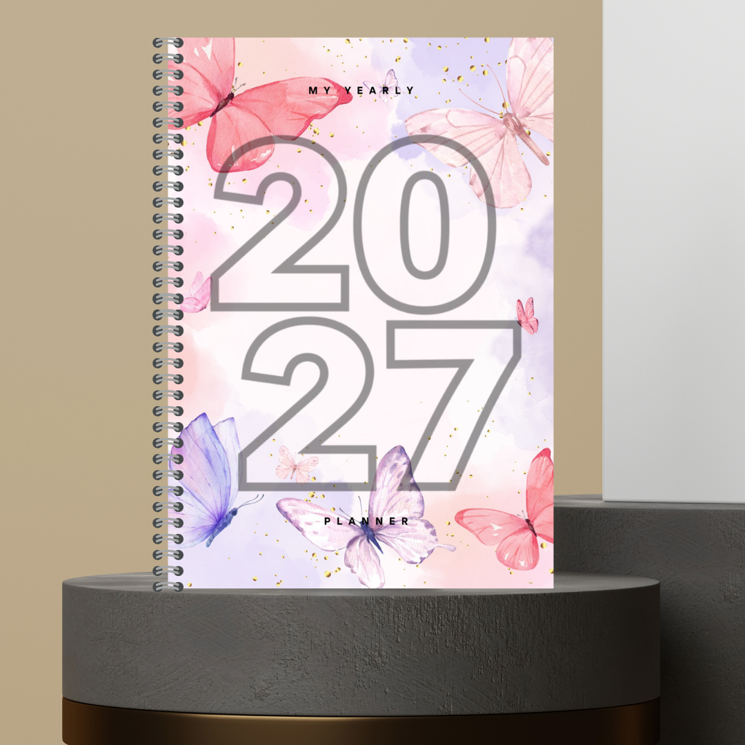 [Made to Order] My 2027 Yearly Planner | Weekly & Monthly Planner | Undated | Goal & Productivity Planner | Hardcover Wired Planner