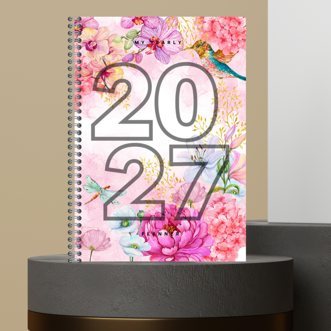 [Made to Order] My 2027 Yearly Planner | Weekly & Monthly Planner | Undated | Goal & Productivity Planner | Hardcover Wired Planner