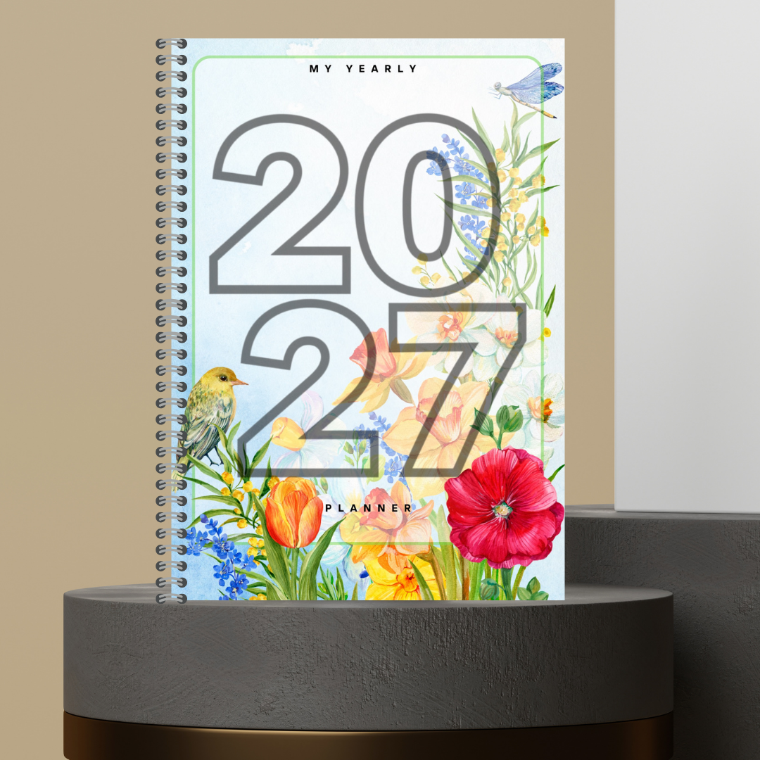 [Made to Order] My 2027 Yearly Planner | Weekly & Monthly Planner | Undated | Goal & Productivity Planner | Hardcover Wired Planner