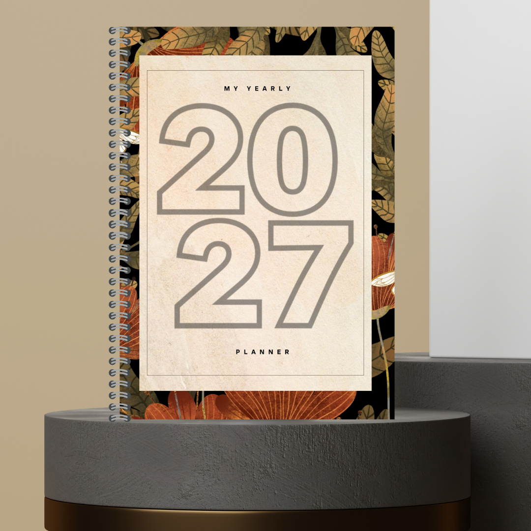 [Made to Order] My 2027 Yearly Planner | Weekly & Monthly Planner | Undated | Goal & Productivity Planner | Hardcover Wired Planner