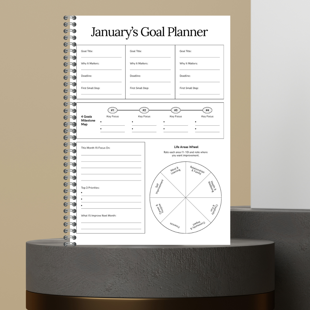 [Made to Order] My 2027 Yearly Planner | Weekly & Monthly Planner | Undated | Goal & Productivity Planner | Hardcover Wired Planner