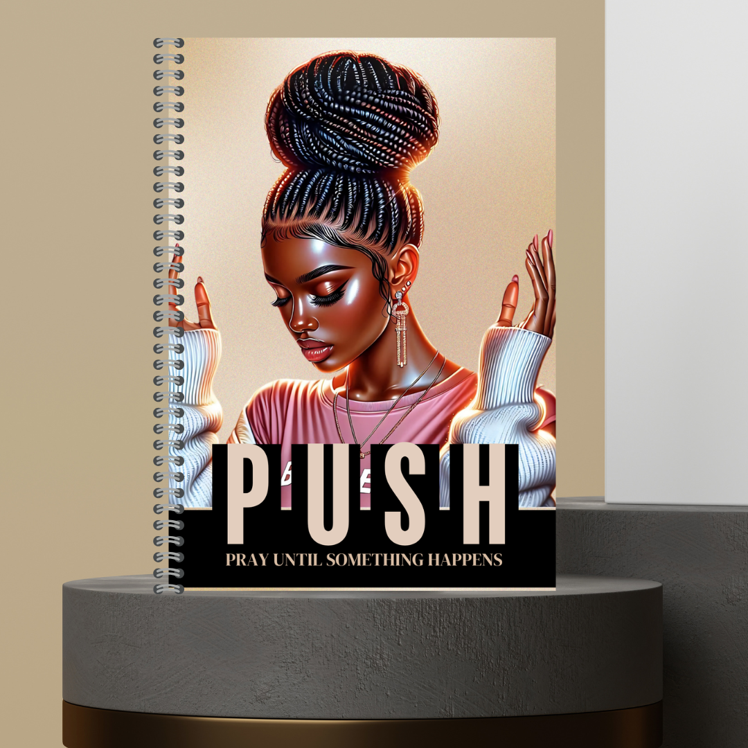 58. 2026 P.U.S.H. Pray Until Something Happens Prayer Journal Matte Hard Cover 120 Pages Spiral Bound Notepad for Spiritual Growth Encourages Consistent Prayer