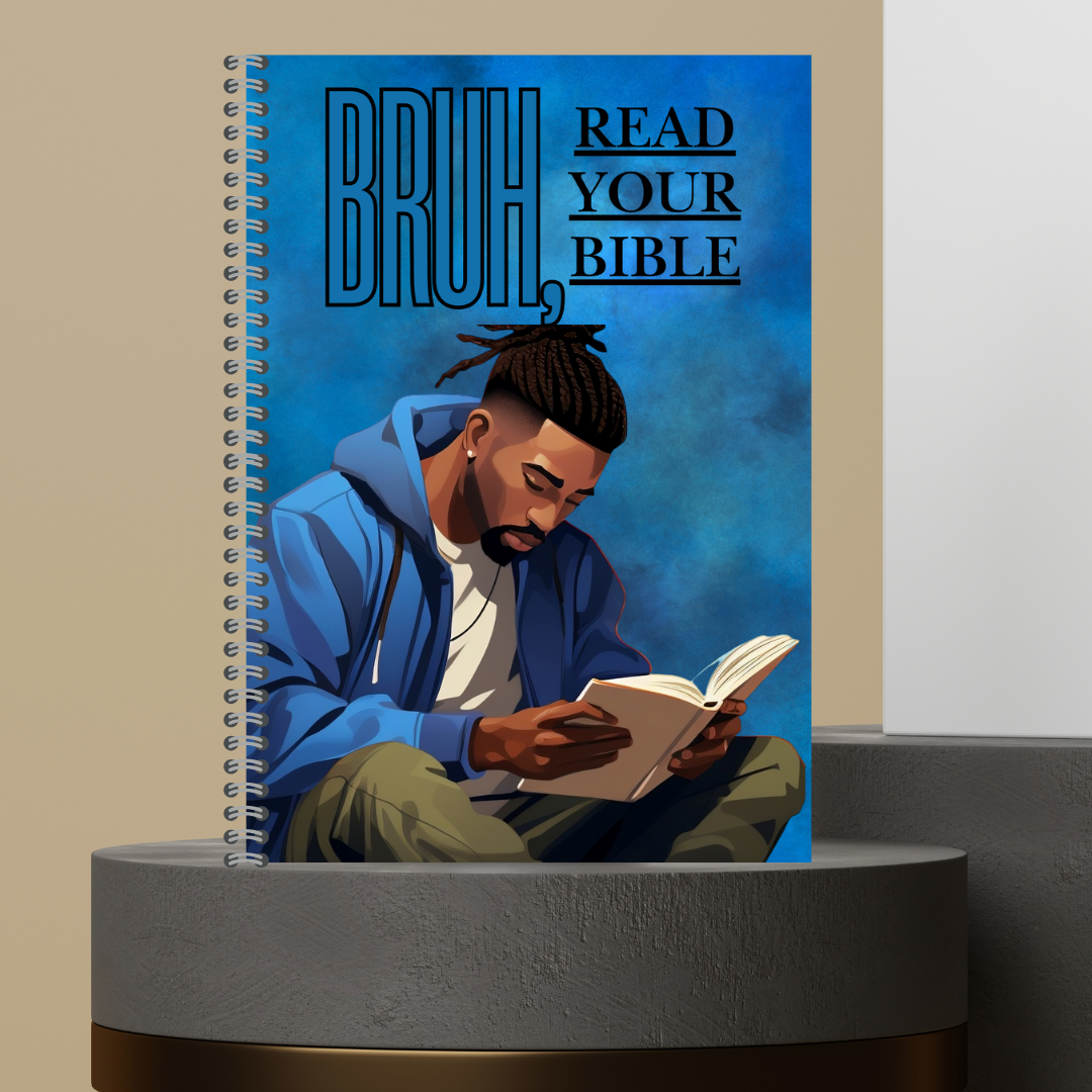 56. [Made to Order] 2026 Bruh, Read Your Bible Bible Study Notes Hard Cover Character Journal with Bible Study Inserts