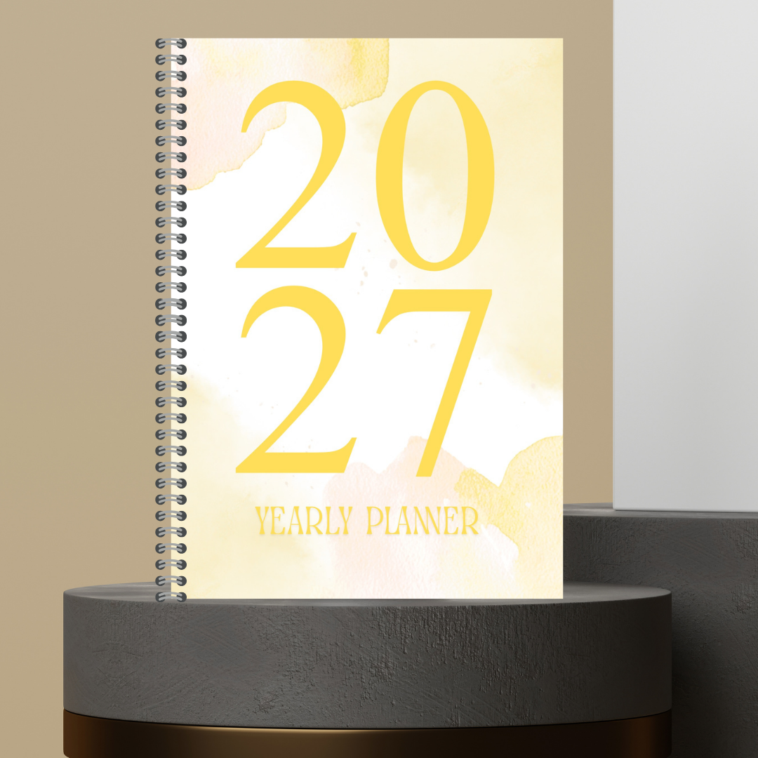 [Made to Order] My 2027 Yearly Planner | Weekly & Monthly Planner | Undated | Goal & Productivity Planner | Hardcover Wired Planner