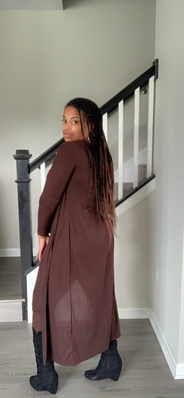 The Slim Fit Jumpsuit Set (Chocolate)