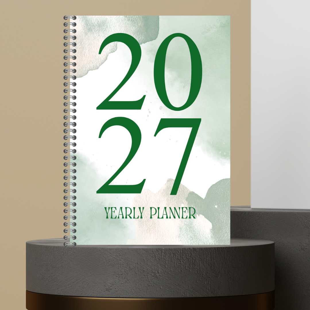 [Made to Order] My 2027 Yearly Planner | Weekly & Monthly Planner | Undated | Goal & Productivity Planner | Hardcover Wired Planner