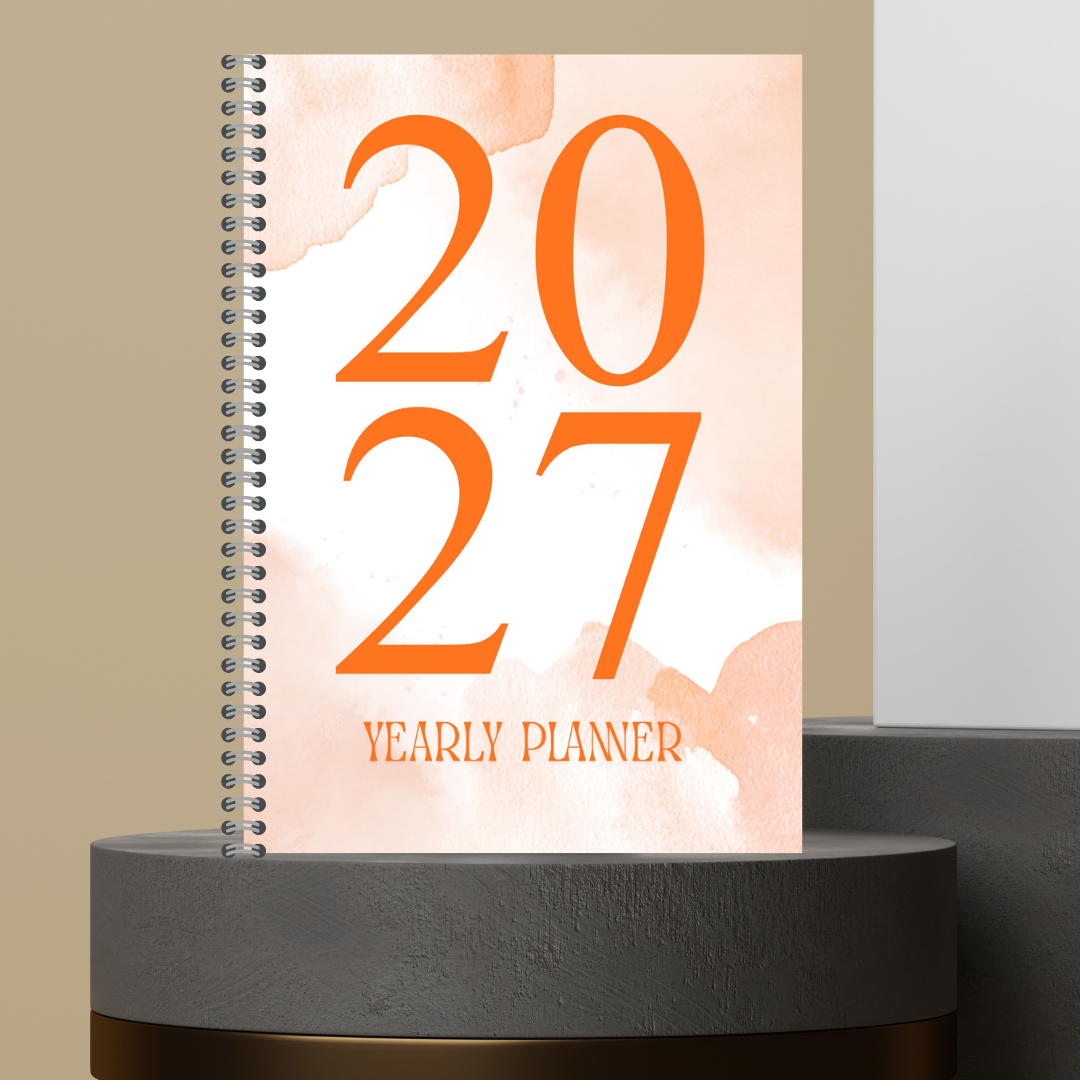 [Made to Order] My 2027 Yearly Planner | Weekly & Monthly Planner | Undated | Goal & Productivity Planner | Hardcover Wired Planner