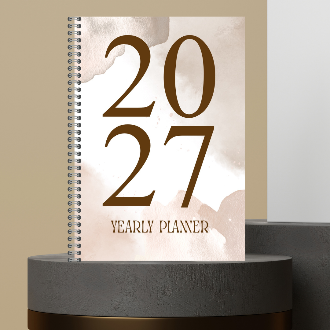 [Made to Order] My 2027 Yearly Planner | Weekly & Monthly Planner | Undated | Goal & Productivity Planner | Hardcover Wired Planner