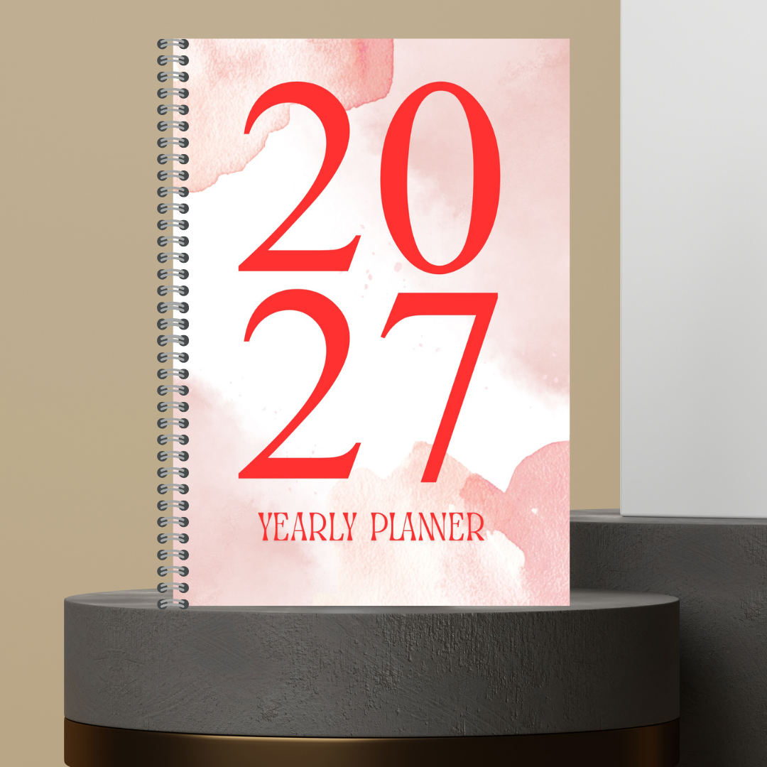 [Made to Order] My 2027 Yearly Planner | Weekly & Monthly Planner | Undated | Goal & Productivity Planner | Hardcover Wired Planner