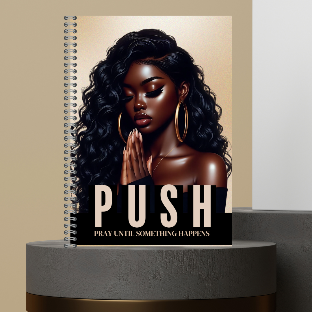 58. 2026 P.U.S.H. Pray Until Something Happens Prayer Journal Matte Hard Cover 120 Pages Spiral Bound Notepad for Spiritual Growth Encourages Consistent Prayer