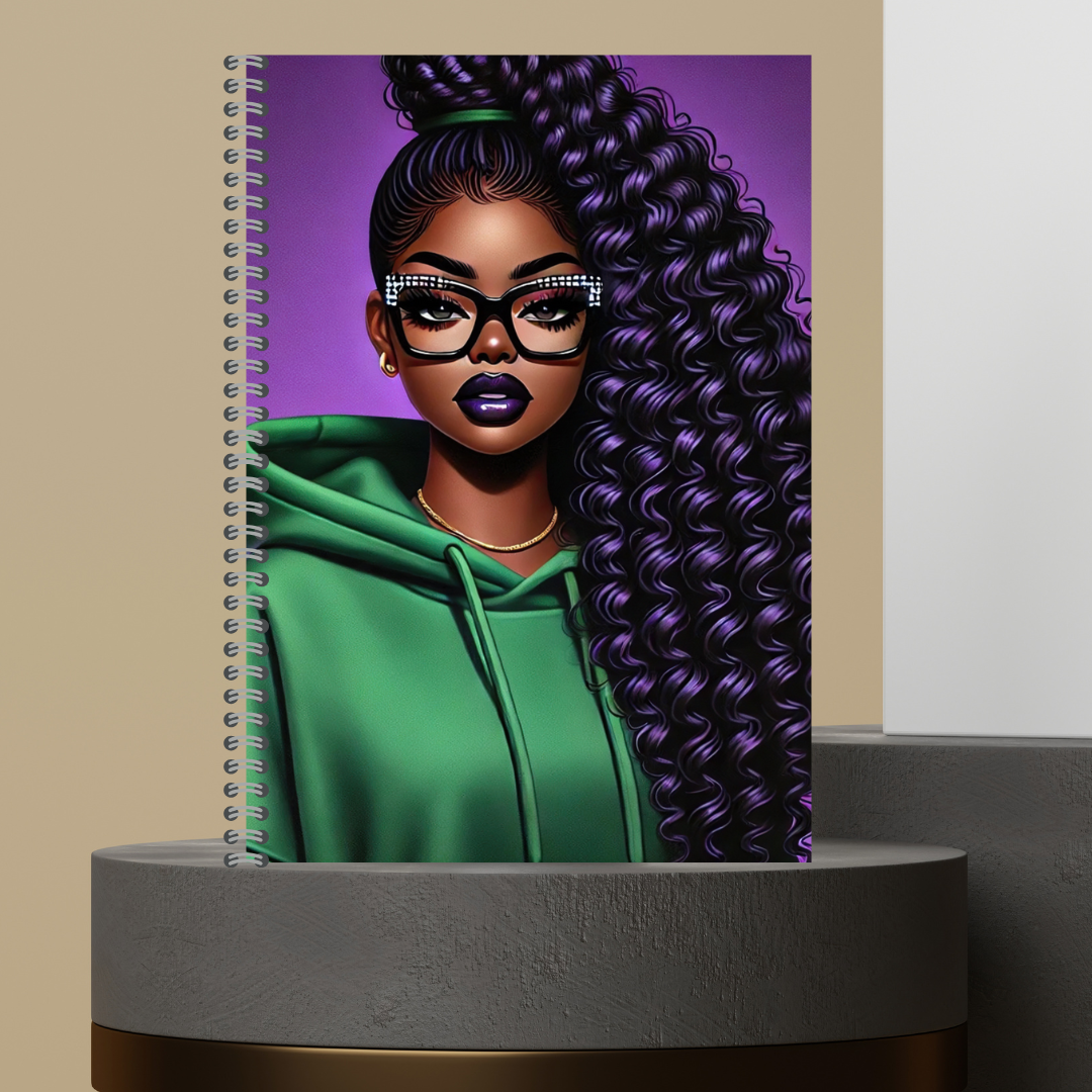 Made to Order Glasses Girlies Character Journal with Lined Paper - Customizable Design, Ideal for Writing and Personalization