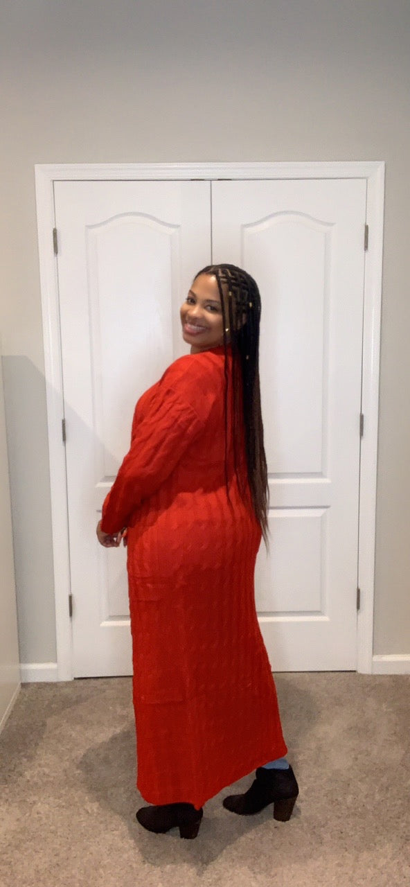 Mocha's Everyday Cardigan (Red)
