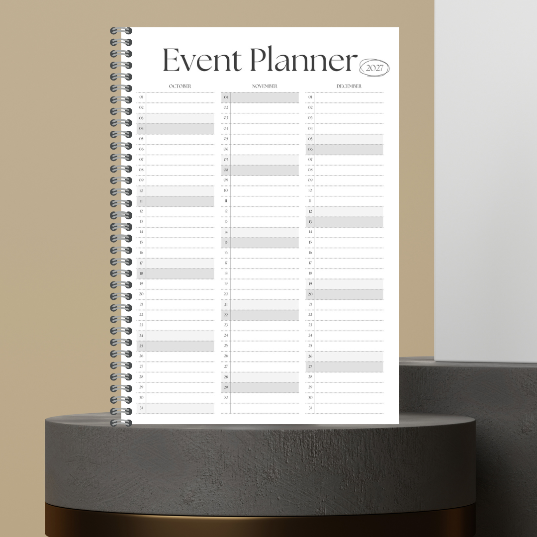 [Made to Order] My 2027 Yearly Planner | Weekly & Monthly Planner | Undated | Goal & Productivity Planner | Hardcover Wired Planner