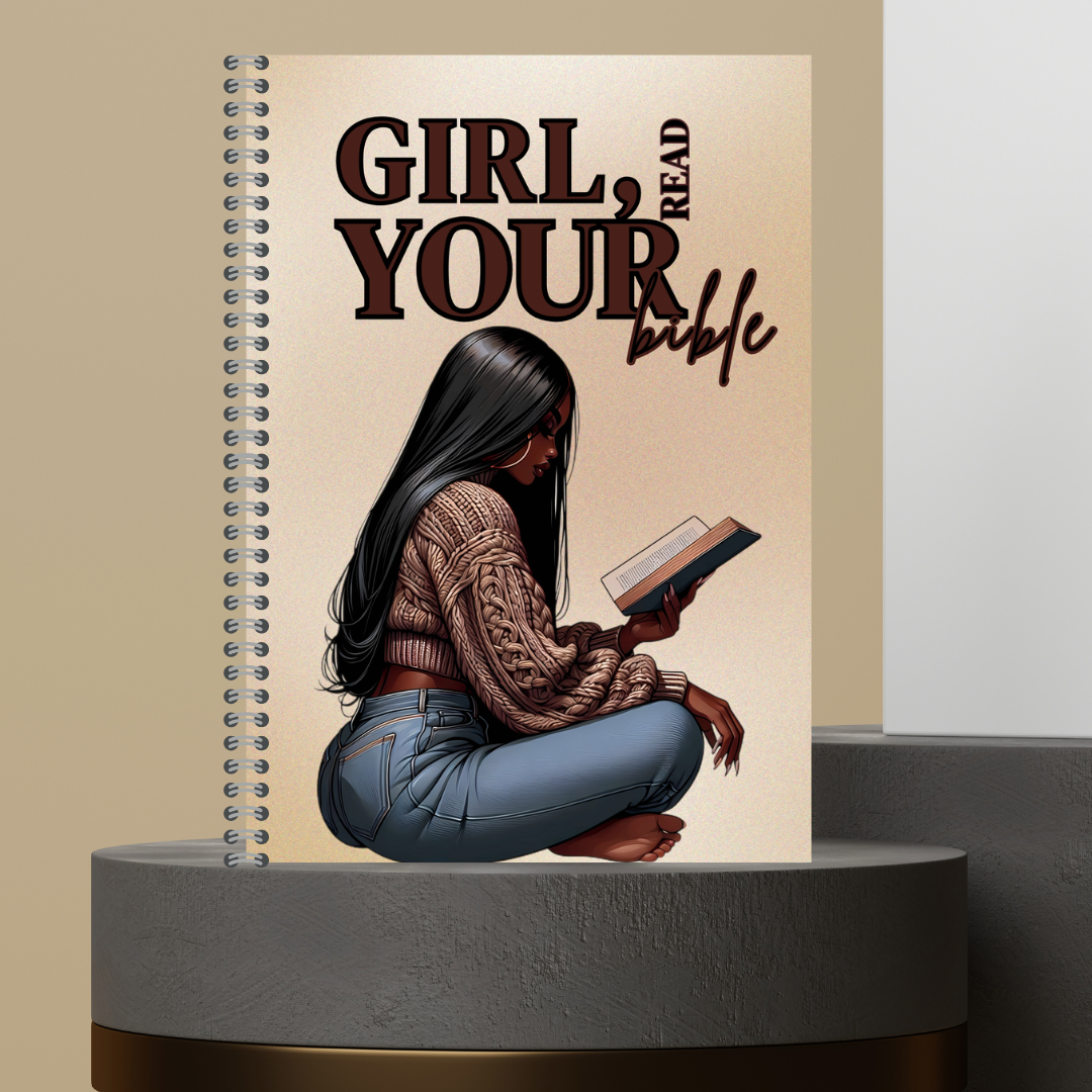 61.  [Made to Order] 2026 Girl Read Your Bible Bible Study Notes Journal - Hardcover Spiral Notebook with 120 Pages for Spiritual Journey
