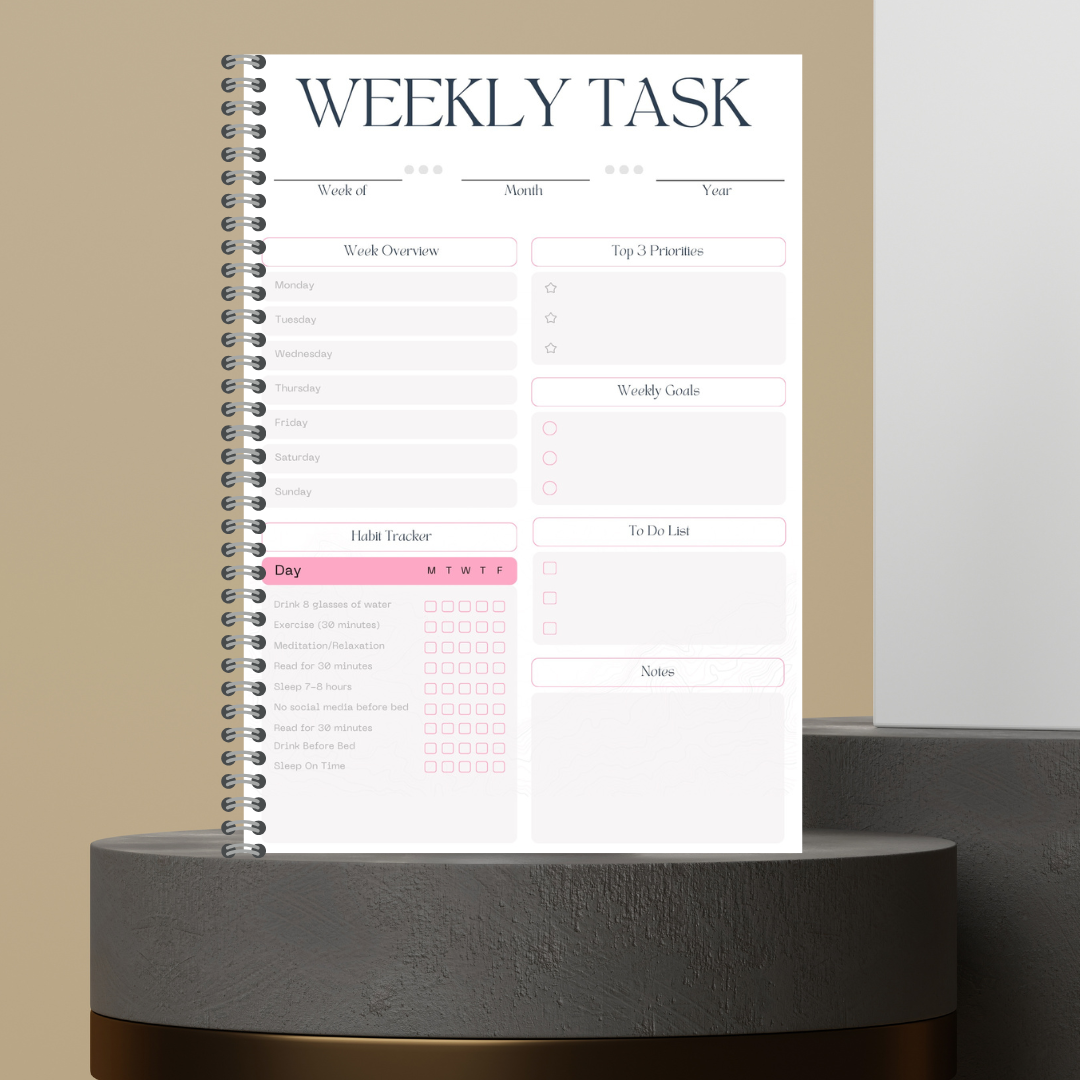 [Made to Order] My 2027 Yearly Planner | Weekly & Monthly Planner | Undated | Goal & Productivity Planner | Hardcover Wired Planner