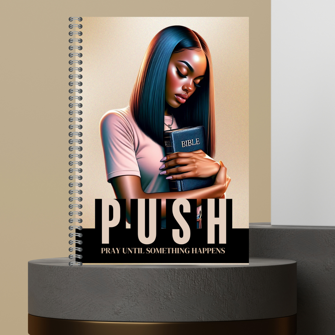 58. 2026 P.U.S.H. Pray Until Something Happens Prayer Journal Matte Hard Cover 120 Pages Spiral Bound Notepad for Spiritual Growth Encourages Consistent Prayer