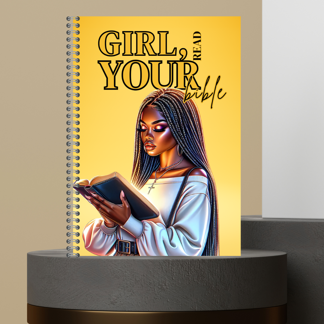 61.  [Made to Order] 2026 Girl Read Your Bible Bible Study Notes Journal - Hardcover Spiral Notebook with 120 Pages for Spiritual Journey