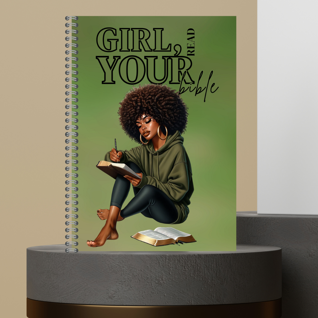 61.  [Made to Order] 2026 Girl Read Your Bible Bible Study Notes Journal - Hardcover Spiral Notebook with 120 Pages for Spiritual Journey