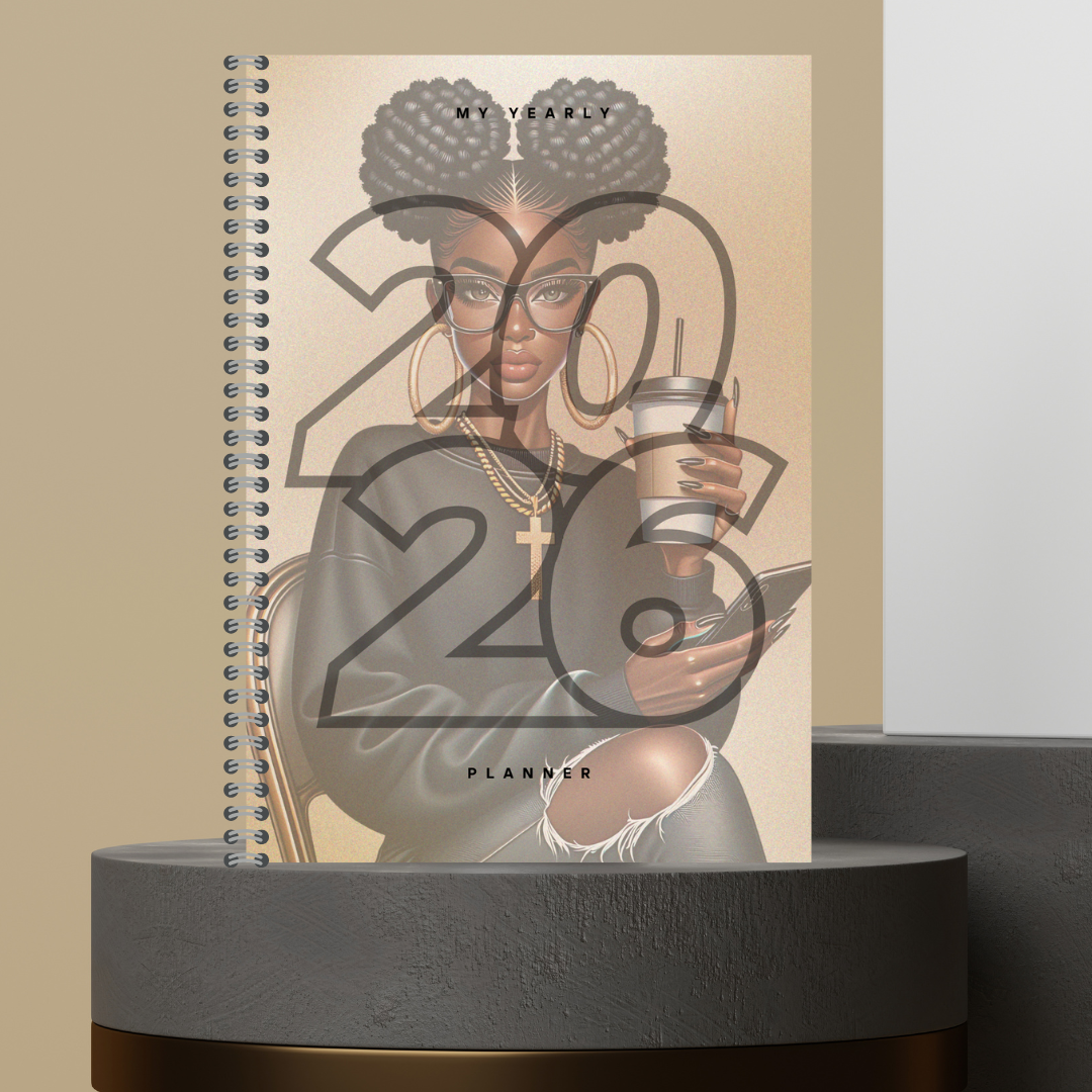 [Made to Order] 2026 Yearly Planner with Monthly Overview + Weekly Planner +Bill Tracker + Budget Planner and Notes Matte Finish Hard Cover