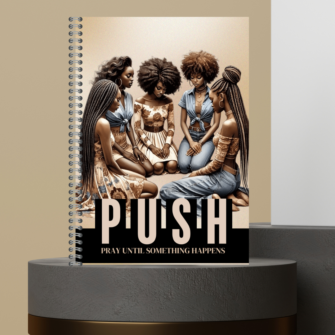 58. 2026 P.U.S.H. Pray Until Something Happens Prayer Journal Matte Hard Cover 120 Pages Spiral Bound Notepad for Spiritual Growth Encourages Consistent Prayer