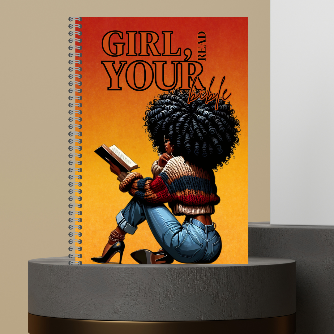 61.  [Made to Order] 2026 Girl Read Your Bible Bible Study Notes Journal - Hardcover Spiral Notebook with 120 Pages for Spiritual Journey