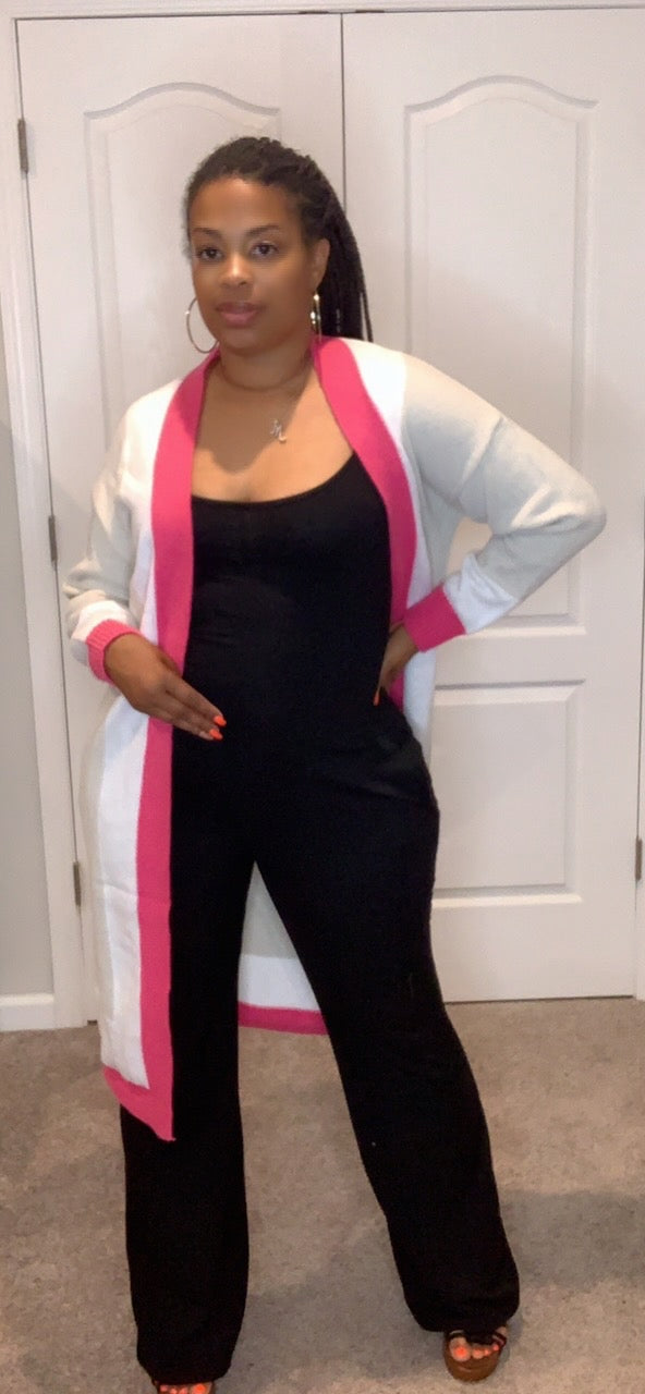 The Color Stripe Cardigan (Pink)