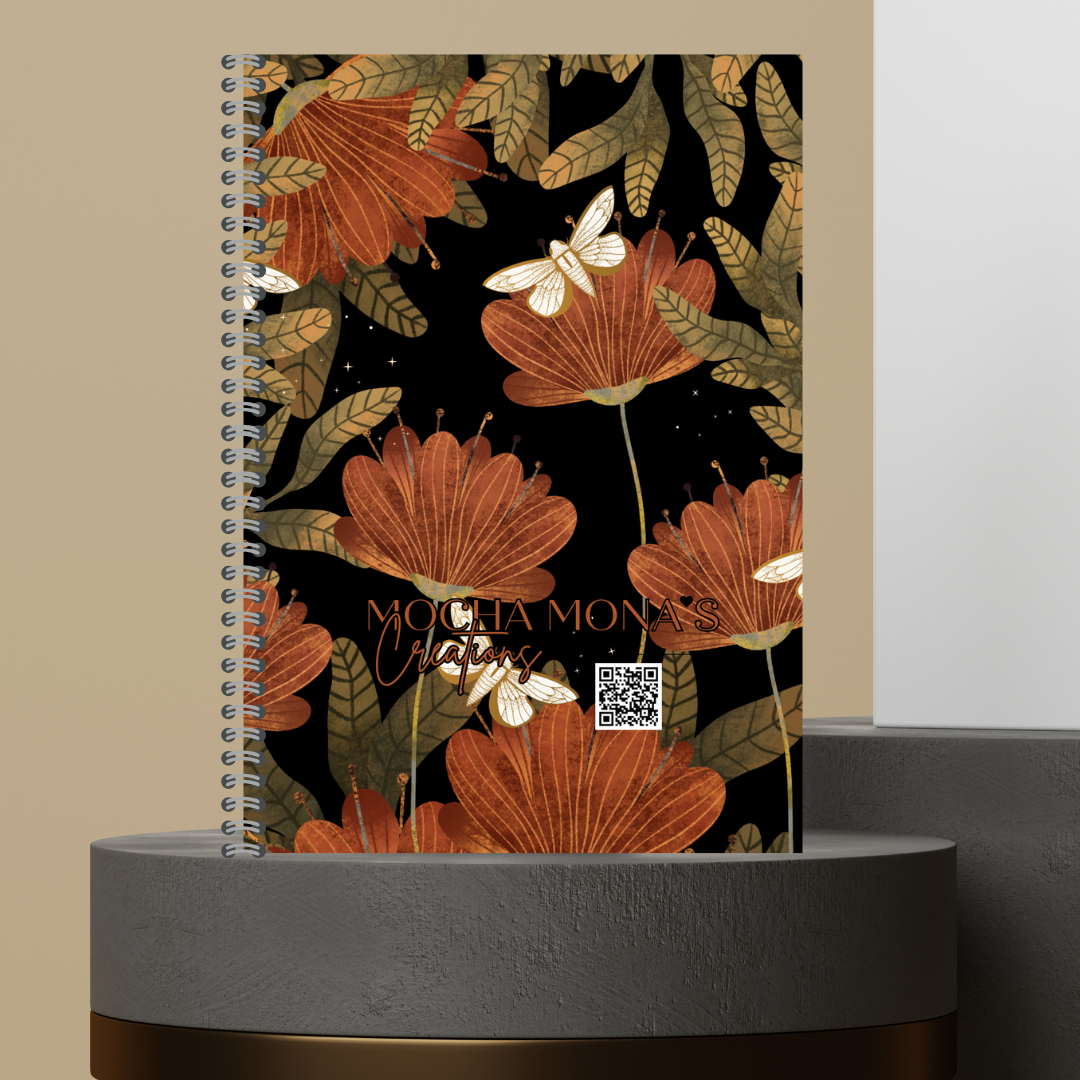 54. Made to Order Daily Planner with Floral Covers Hourly Schedule To Do List Notes Journal