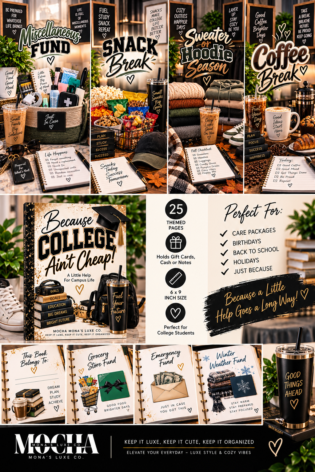 Because College Aint Cheap - Gift Card Booklet