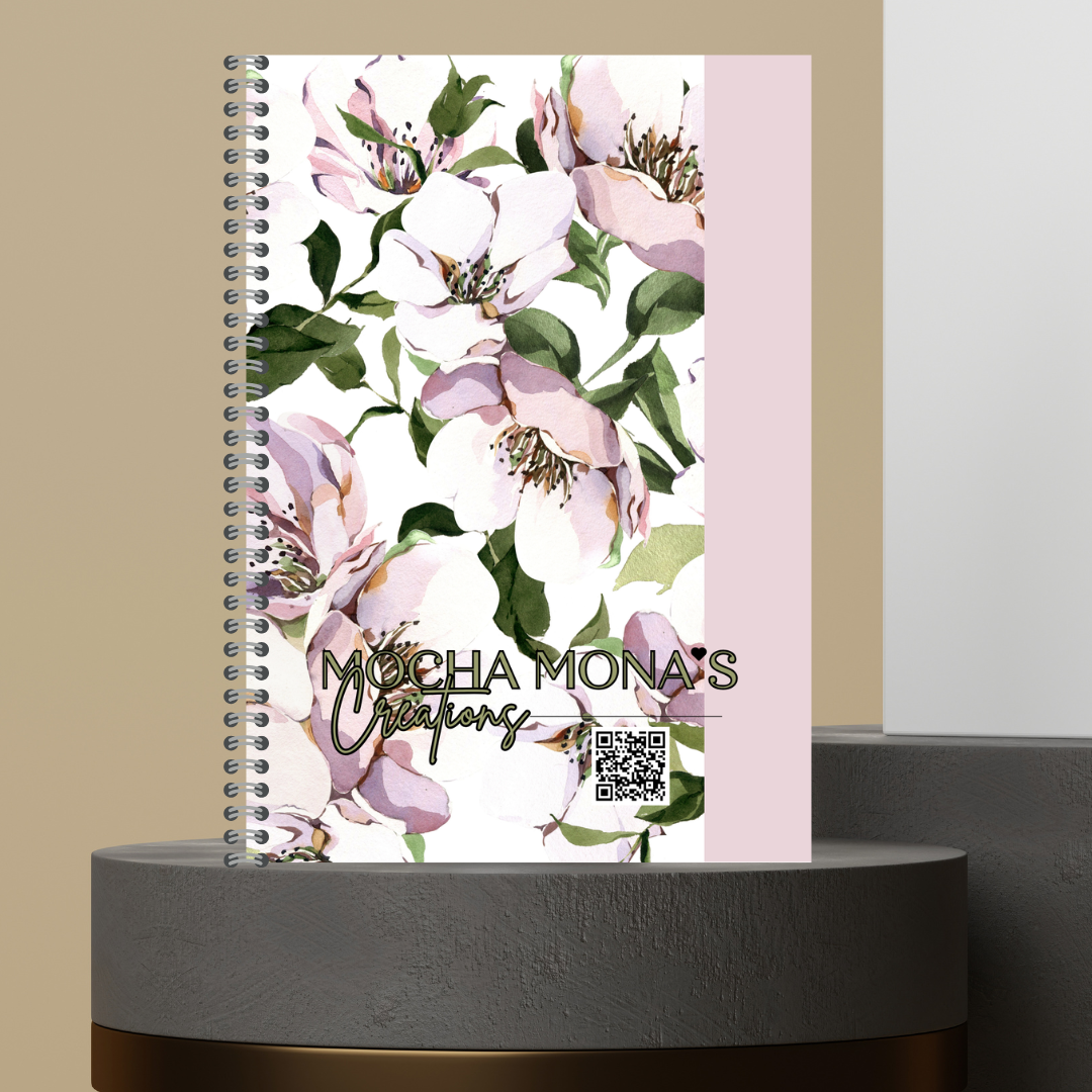 54. Made to Order Daily Planner with Floral Covers Hourly Schedule To Do List Notes Journal