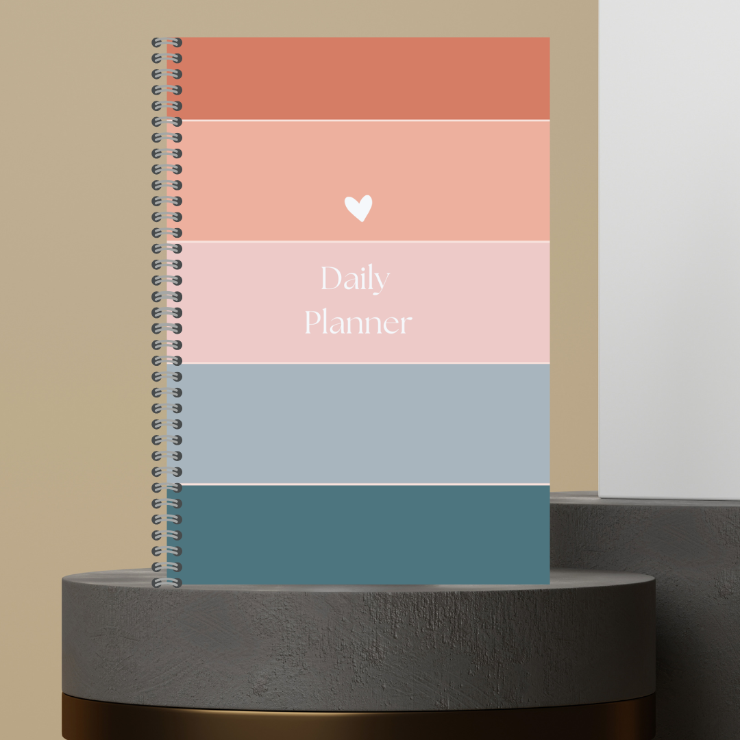 54. Made to Order Daily Planner with Floral Covers Hourly Schedule To Do List Notes Journal