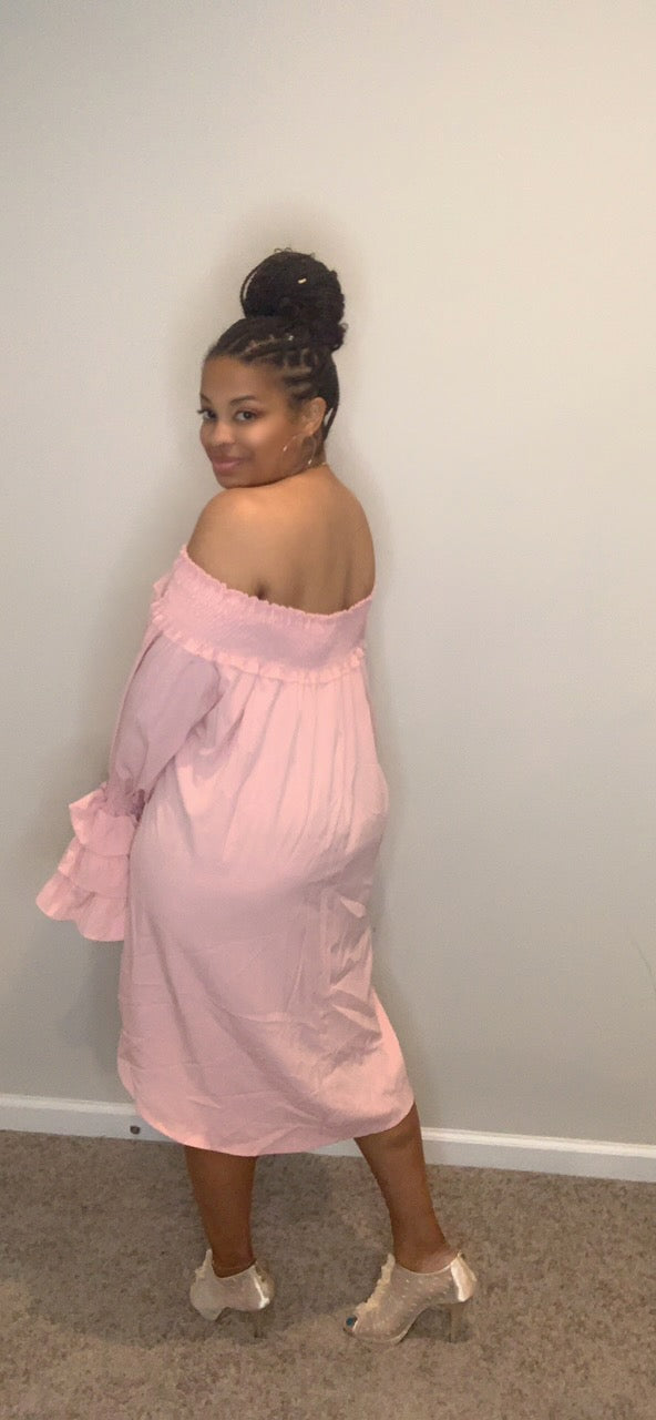 pink doll dress The Bella Doll Dress (Pink) – Mocha's Boutiquee