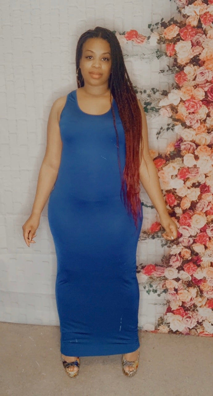 The Amina Dress (Sea Blue)
