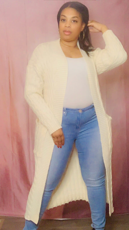 Mocha's Plush Winter Cardigan (Cream)