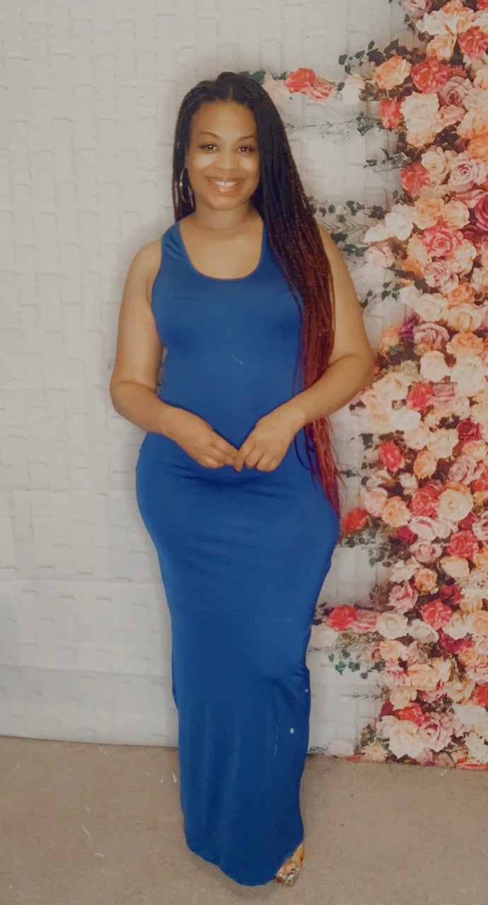 The Amina Dress (Sea Blue)