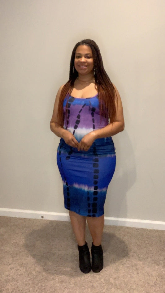 The Betty Midi Dress (Purple)