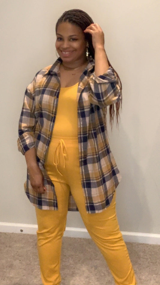The Grady Shirt Dress (Yellow)