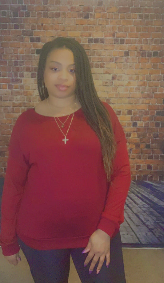 The Knottie Top - Wine Red