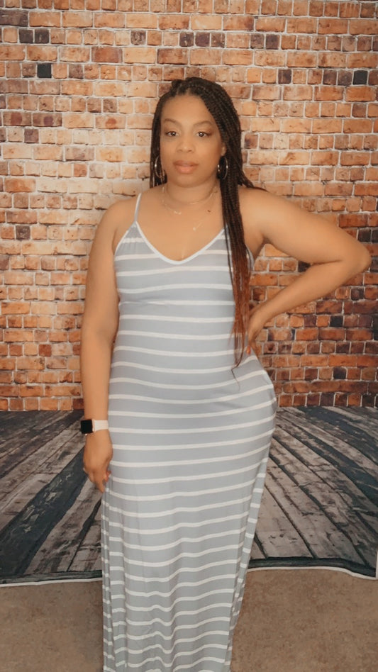 The Nadia Maxi Dress (Grey)
