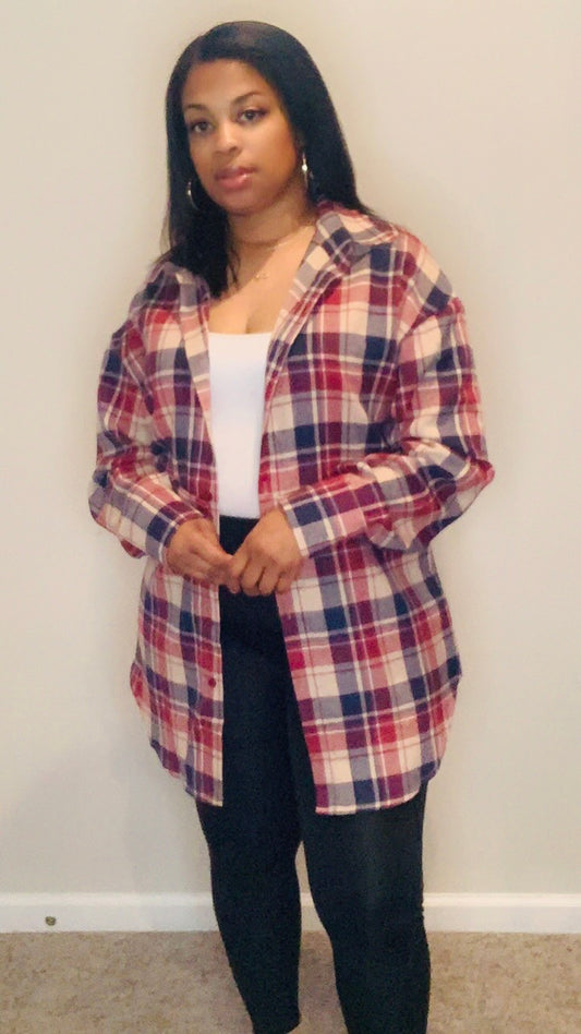 The Grady Shirt Dress (Wine)