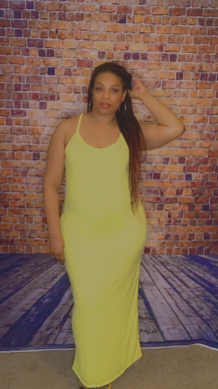 Rylee Maxi Dress (Yellow)