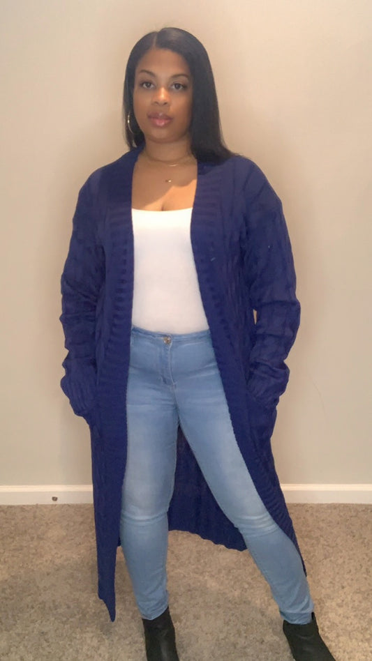 Mocha's Everyday Cardigan (Dark Blue)